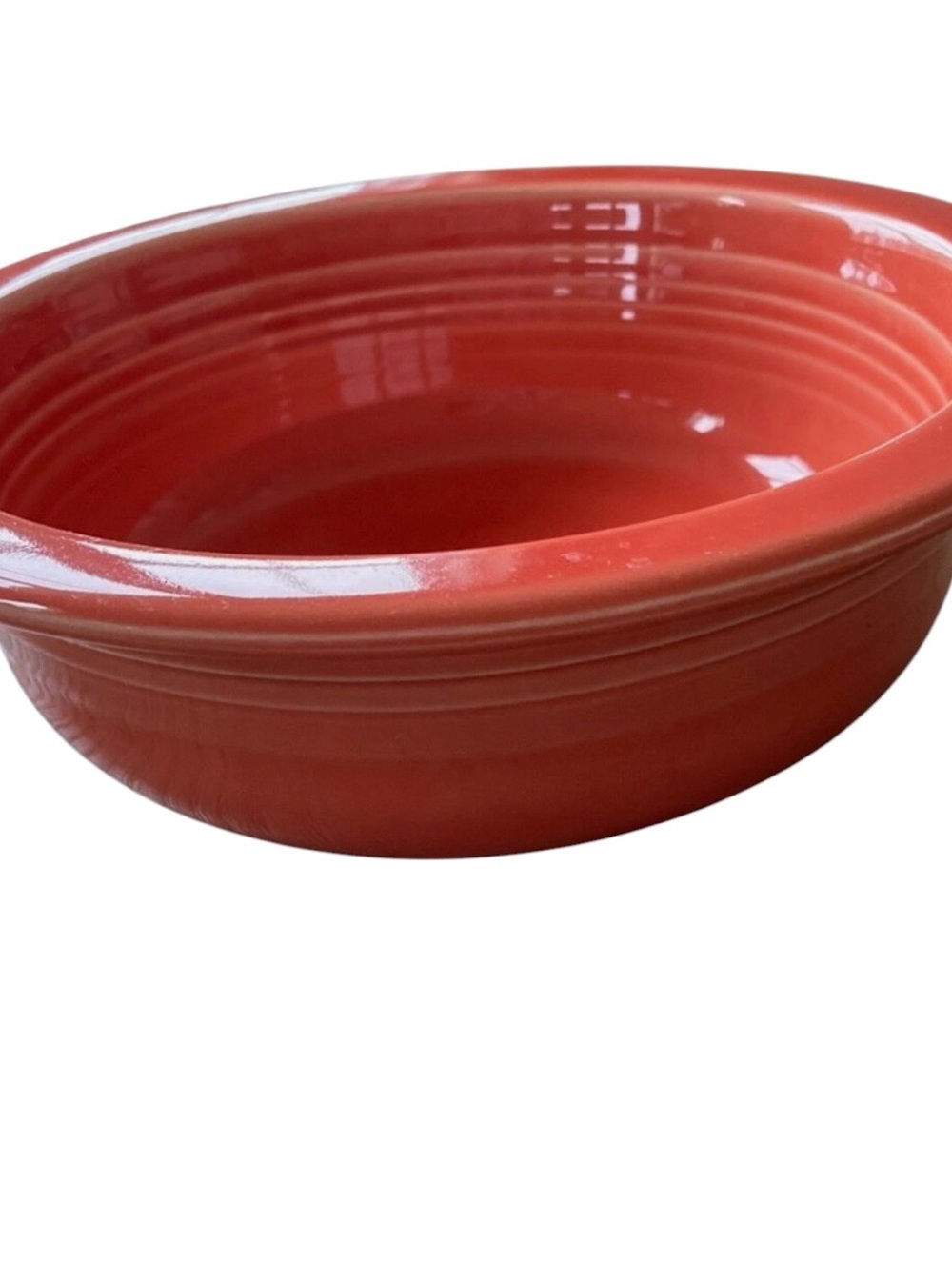 Vintage Fiestaware Orange Persimmon 8 1/2 inch Serving Bowl - Picture 3 of 4